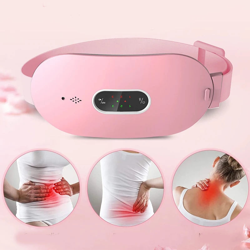 Women in Period Menstrual Heating Pad Heating Massage Belt Abdominal Massager Warm Palace Electric Pain Relief Device