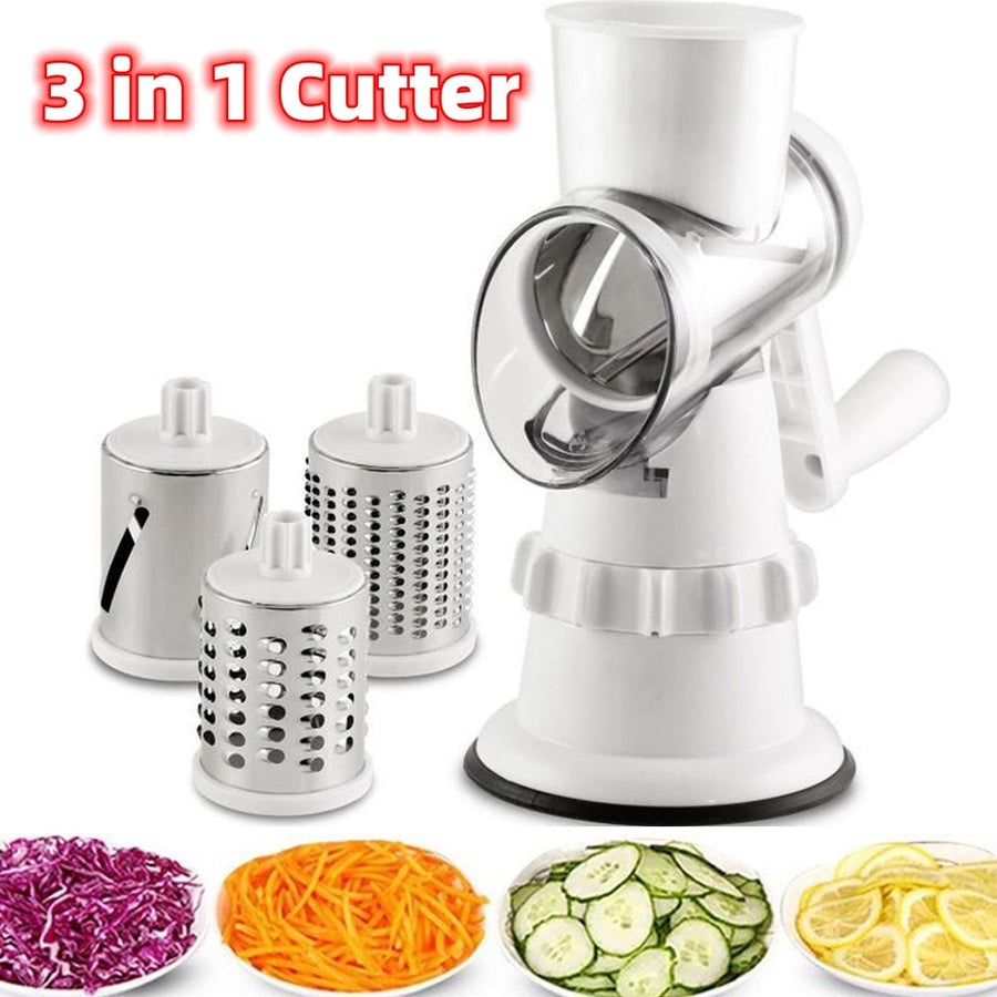 3-in-1 Vegetable Slicer – Spiralizer, Grater & Chopper