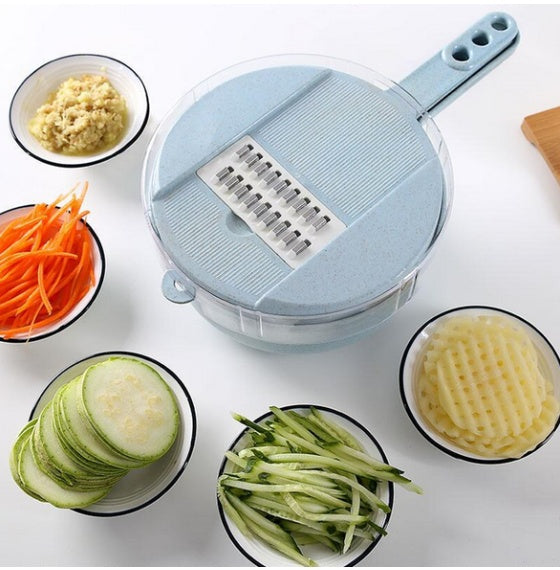 8-in-1 Mandoline Slicer – Vegetable Cutter, Grater & Shredder