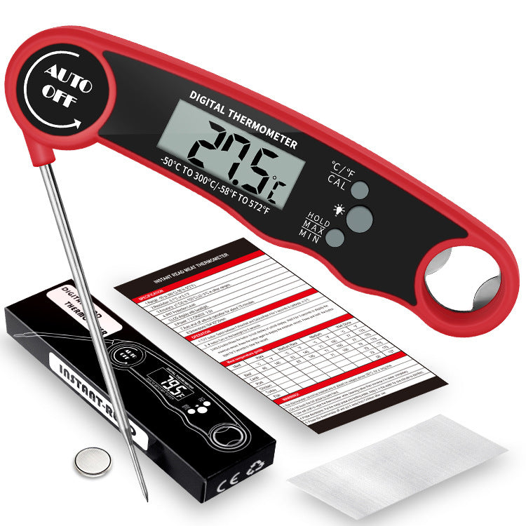 Digital Kitchen Thermometer – Folding Food & Grill Thermometer