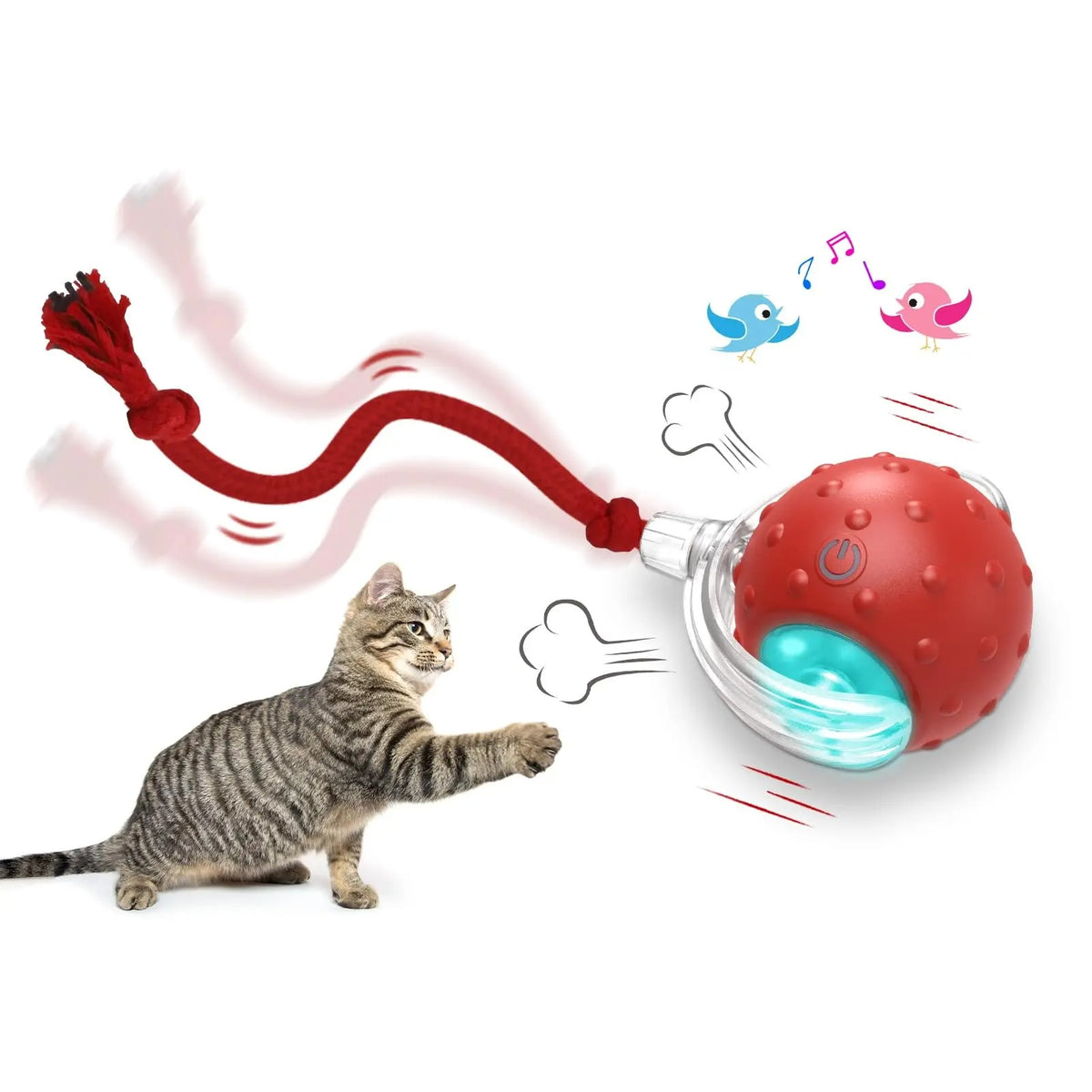 Interactive Automatic Cat Toy Ball – Motion-Activated Rolling Toy